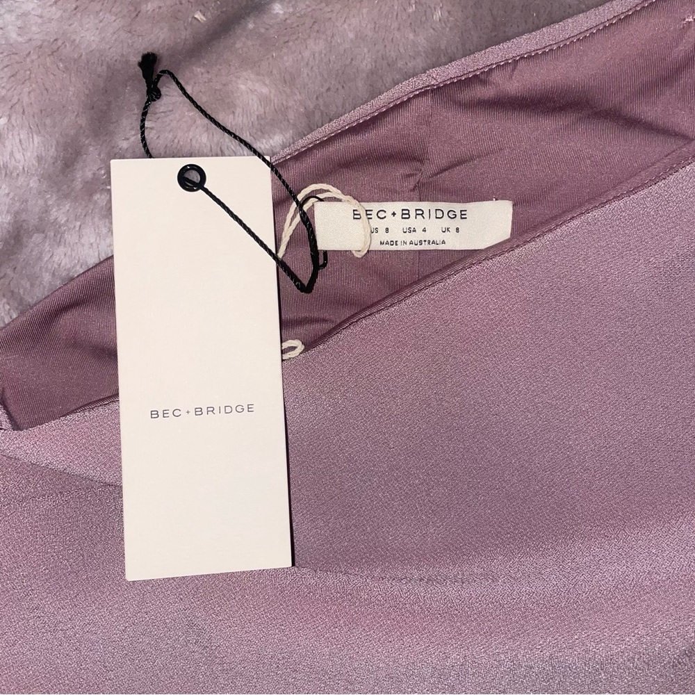 BEC+BRIDGE  Luxul Assymetric Lavender Dress Size 4 NWT - Picture 9 of 13